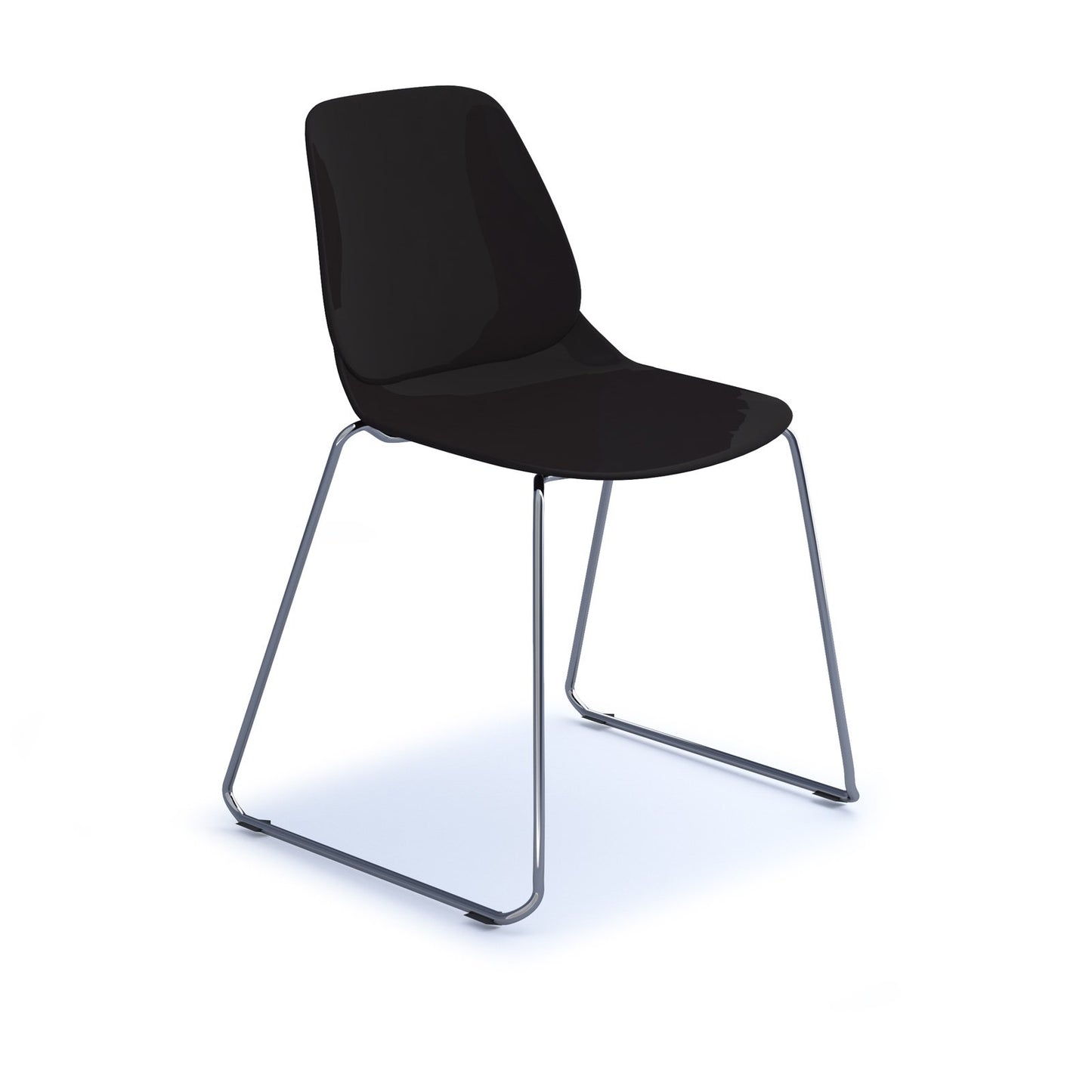 Strut multi-purpose chair with chrome sled frame