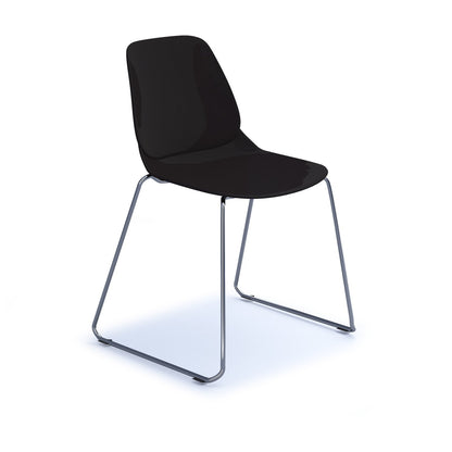 Strut multi-purpose chair with chrome sled frame