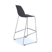 Strut multi-purpose stool with chrome sled frame