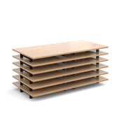 Rectangular folding leg table with straight feet