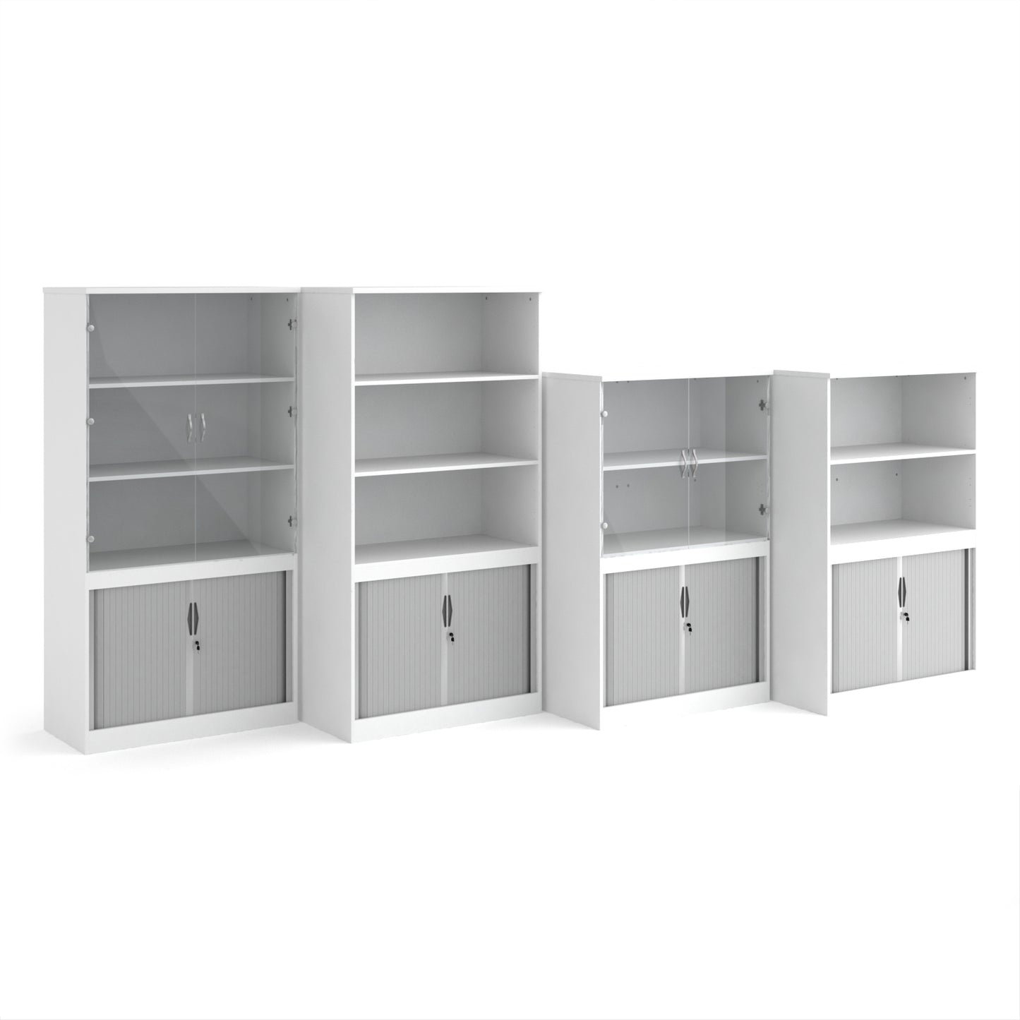 Systems combi unit with tambour and open top