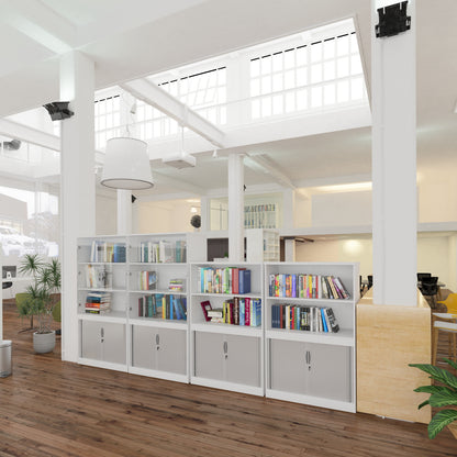 Systems combi unit with tambour and open top