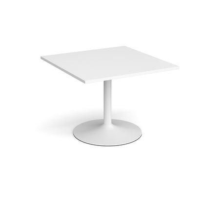Trumpet base square extension table - TB10-WH-WH