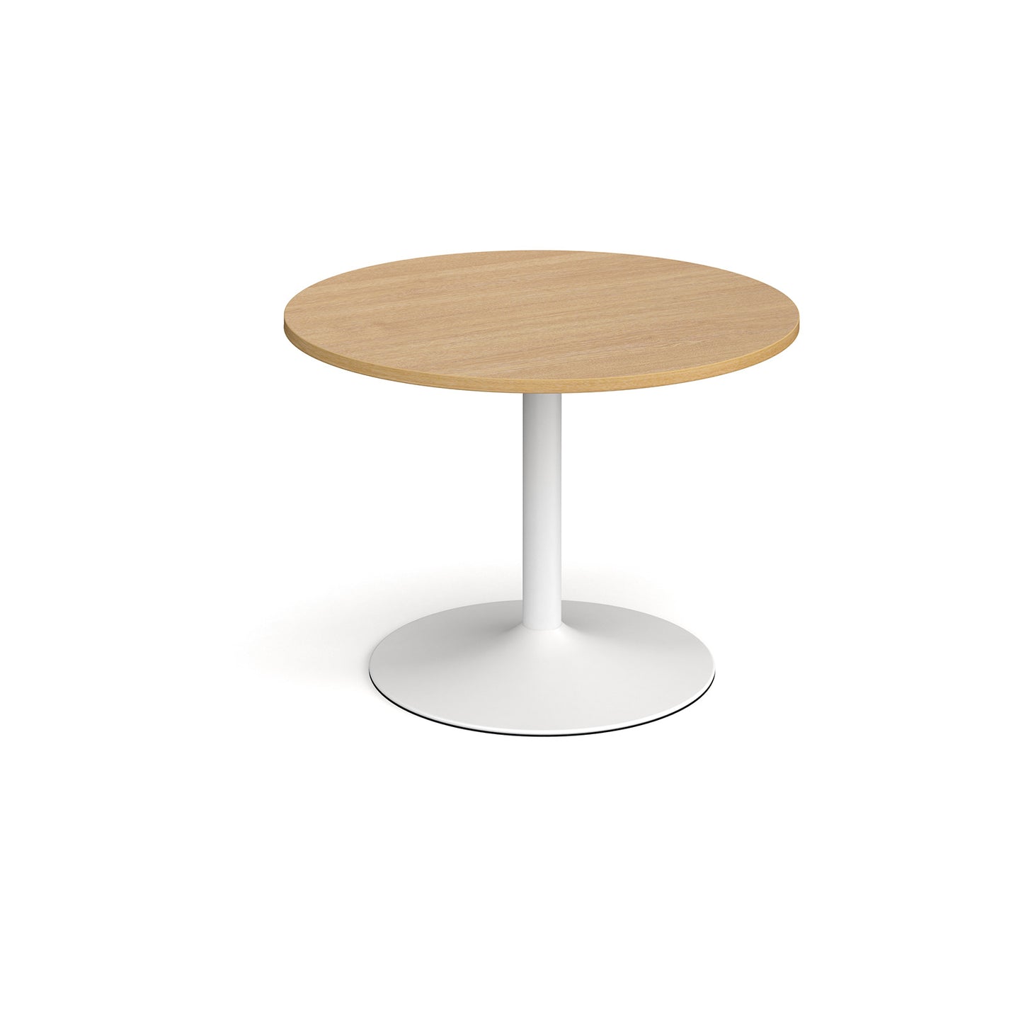 Trumpet base circular boardroom table - TB10C-WH-O