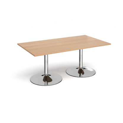 Trumpet base rectangular boardroom table - TB18-C-B