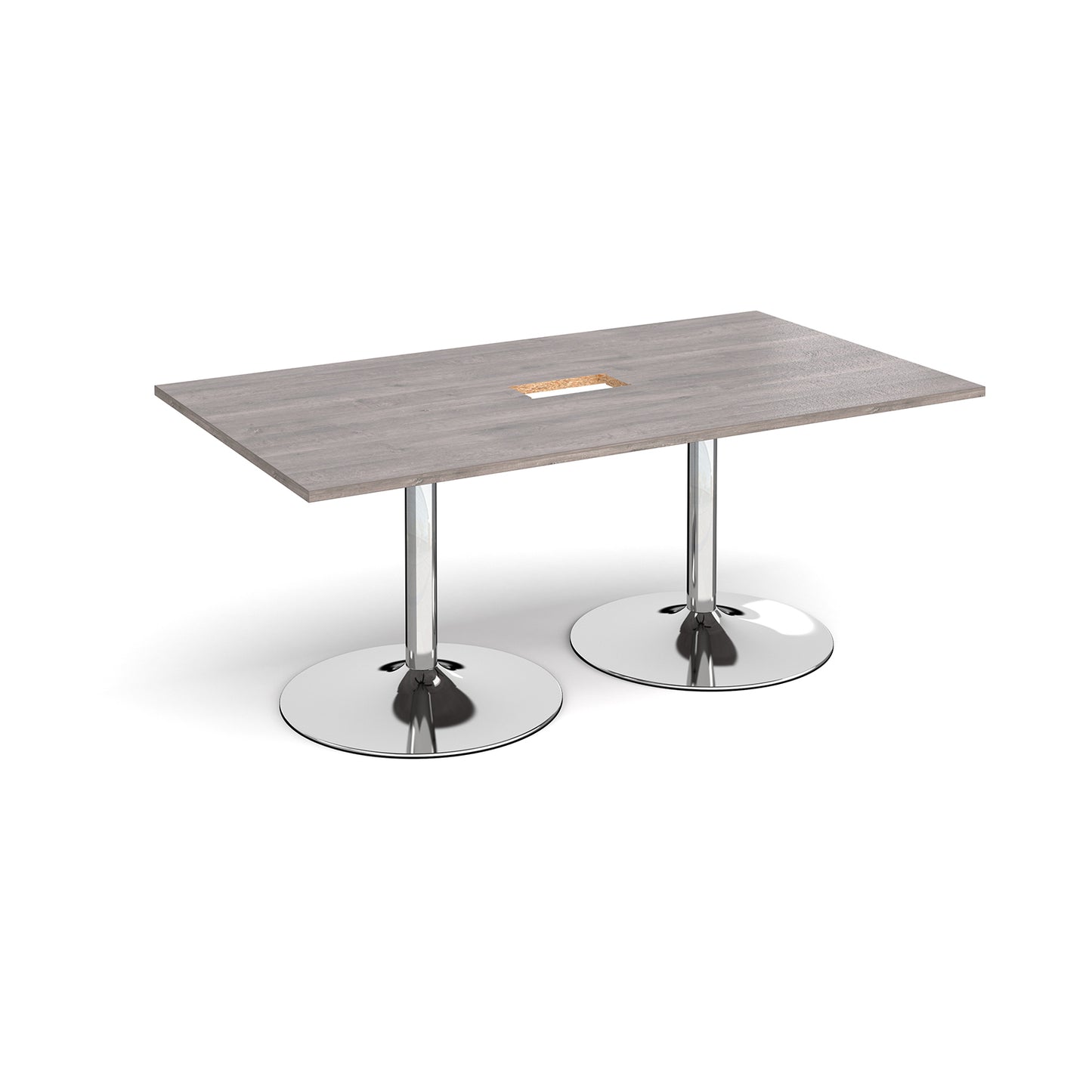 Trumpet base rectangular power ready boardroom table - TB18-CO-C-GO