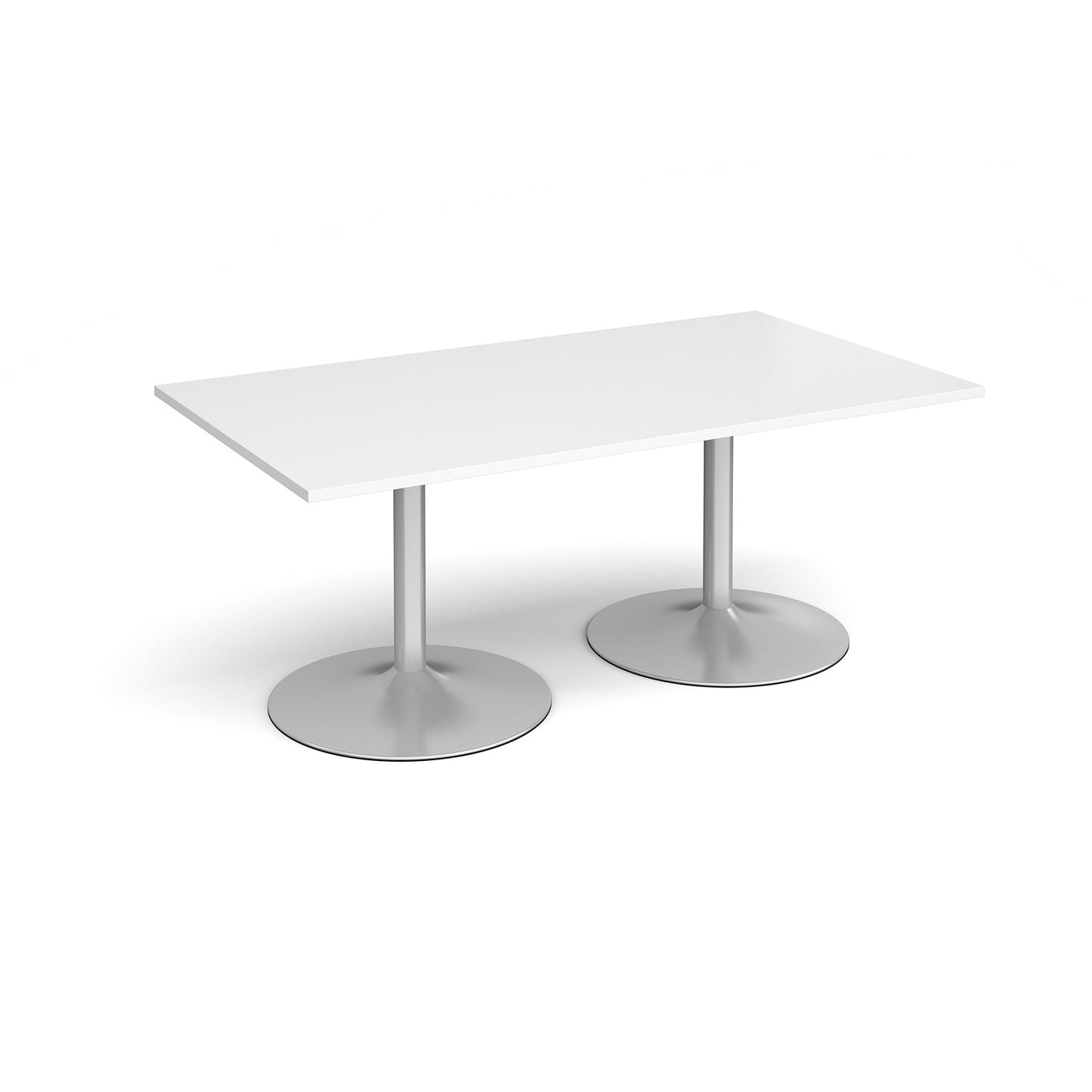 Trumpet base rectangular boardroom table - TB18-S-WH
