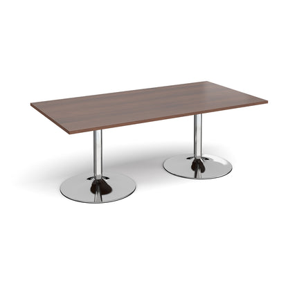 Trumpet base rectangular boardroom table - TB20-C-W