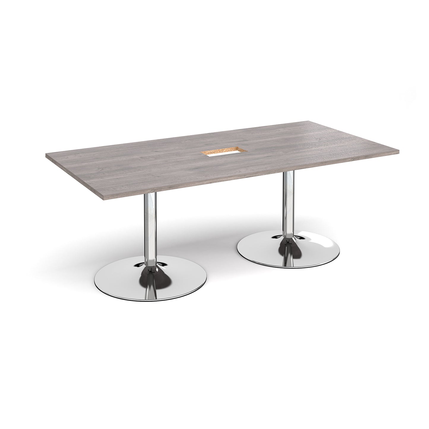 Trumpet base rectangular power ready boardroom table - TB20-CO-C-GO
