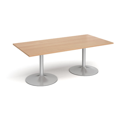 Trumpet base rectangular boardroom table - TB20-S-B