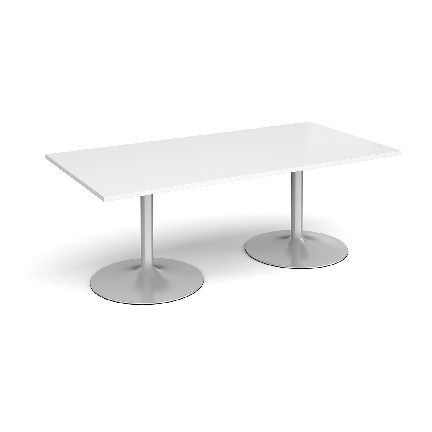 Trumpet base rectangular boardroom table - TB20-S-WH