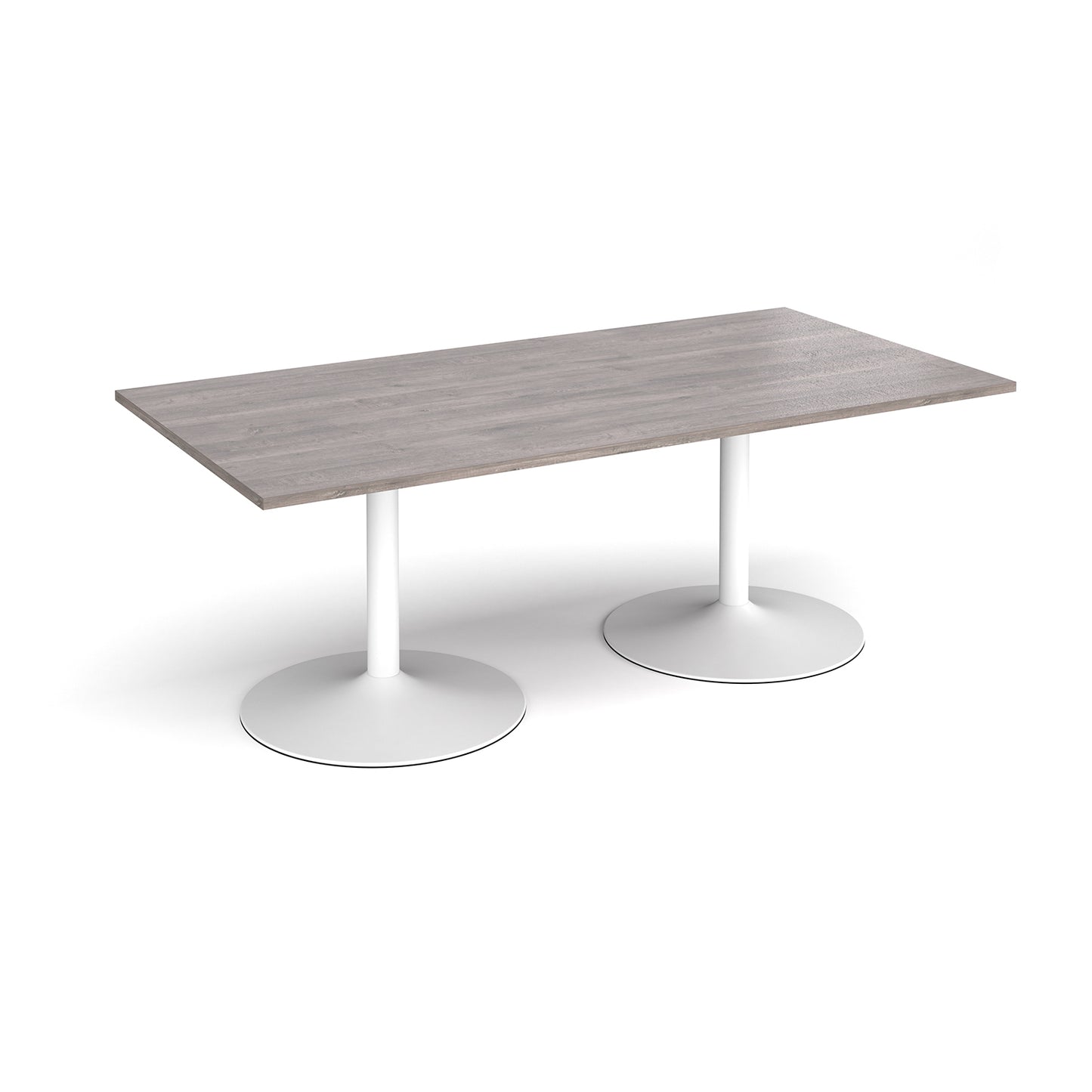 Trumpet base rectangular boardroom table - TB20-WH-GO