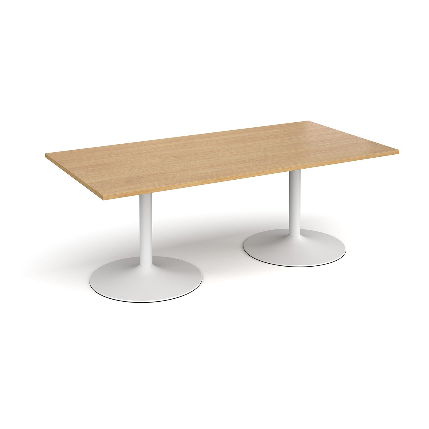 Trumpet base rectangular boardroom table - TB20-WH-O