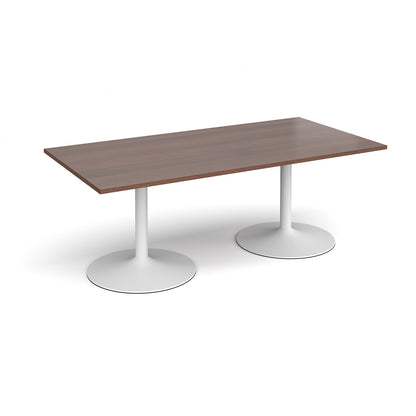 Trumpet base rectangular boardroom table - TB20-WH-W