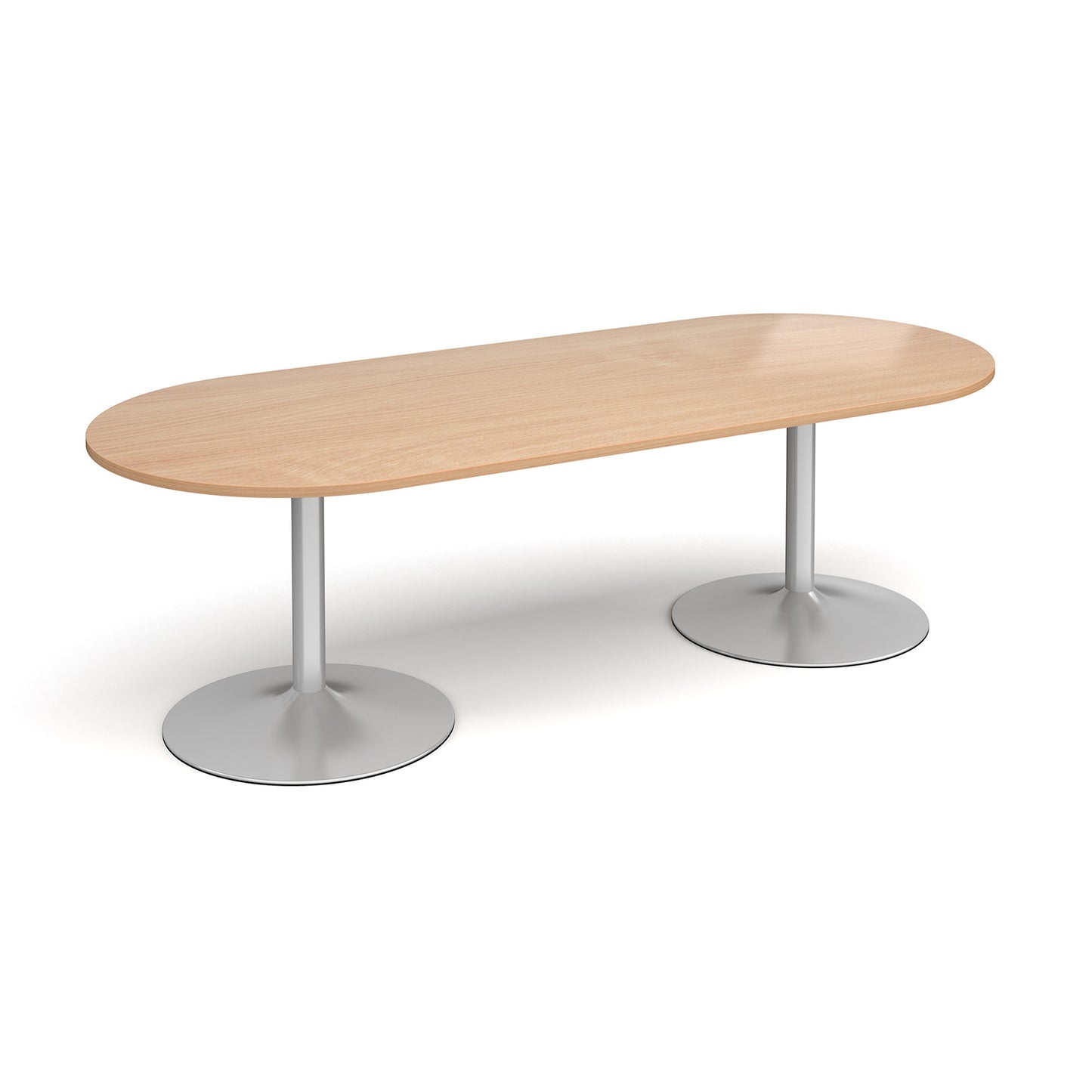 Trumpet base radial end boardroom table - TB24-S-B