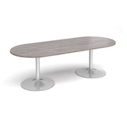 Trumpet base radial end boardroom table