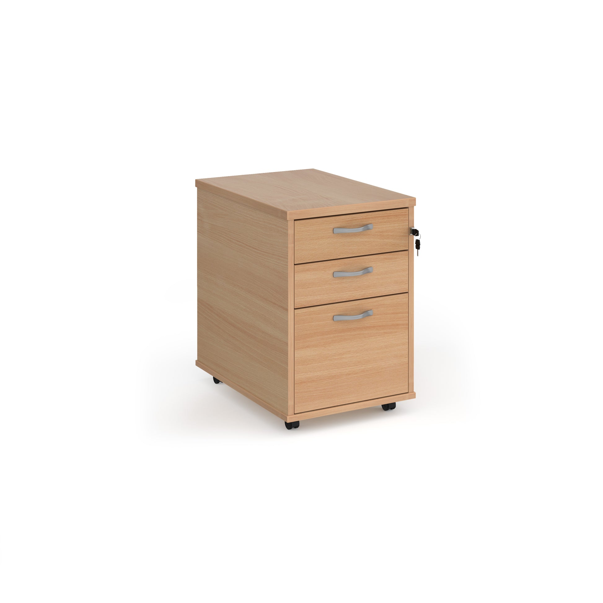 Tall mobile pedestal with silver handles - TMPB