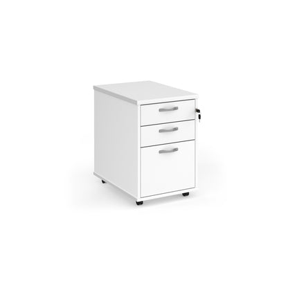Tall mobile pedestal with silver handles - TMPWH
