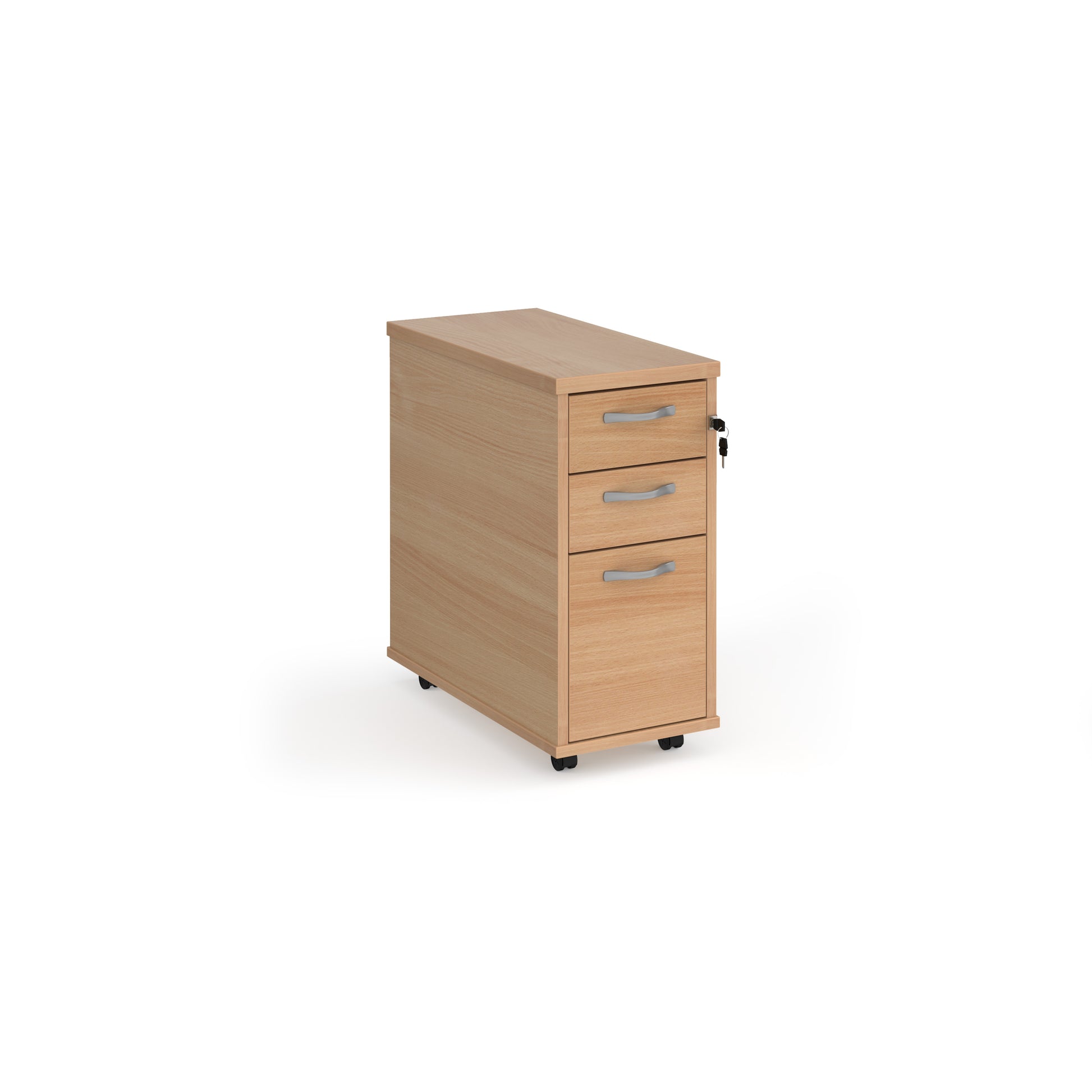 Tall mobile pedestal with silver handles - TNMPB