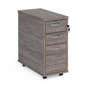 Tall mobile pedestal with silver handles