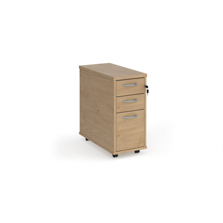Tall mobile pedestal with silver handles