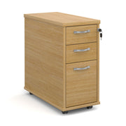 Tall mobile pedestal with silver handles