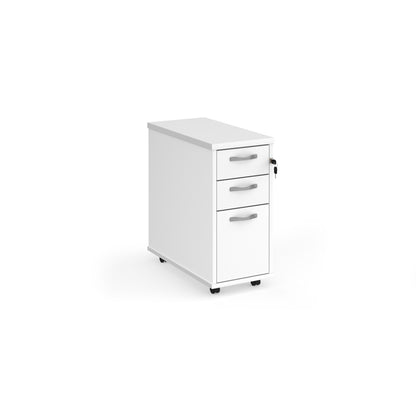 Tall mobile pedestal with silver handles - TNMPWH