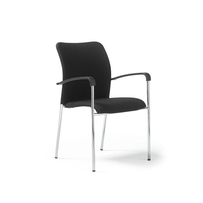 Tori 4 leg mesh back meeting chair with arms - TOR101H-K