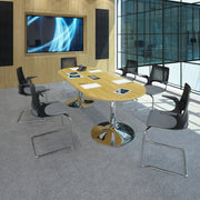 Trumpet base circular boardroom table