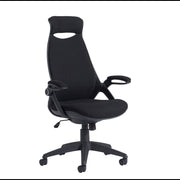 Tuscan fabric managers chair with head support