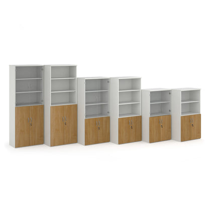 Duo combination unit with glass upper doors
