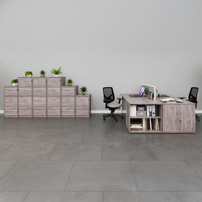Wooden 4 door filing cabinet
