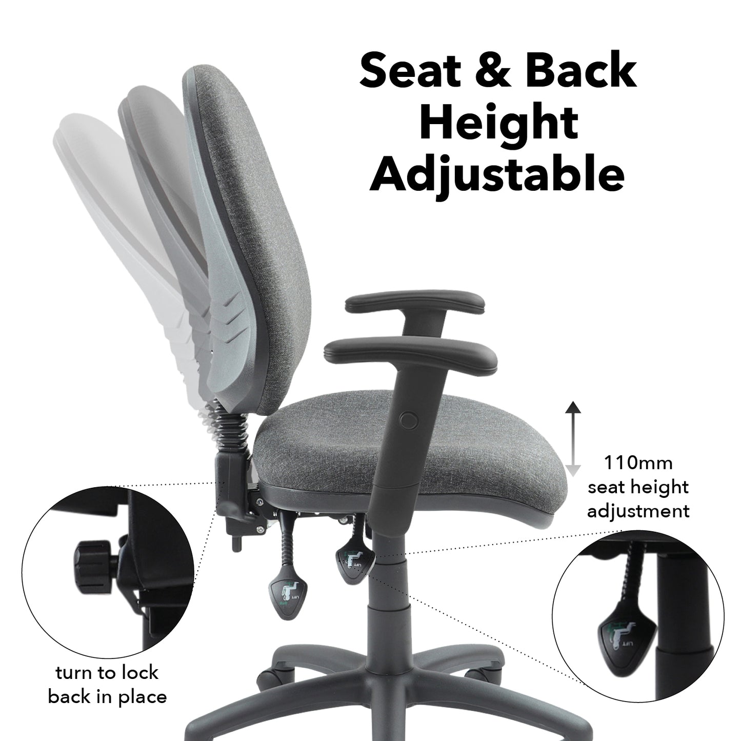 Vantage 200 3 lever asynchro operators chair