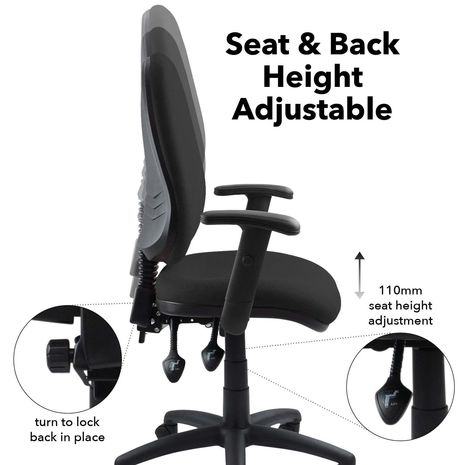 Vantage 200 3 lever asynchro operators chair