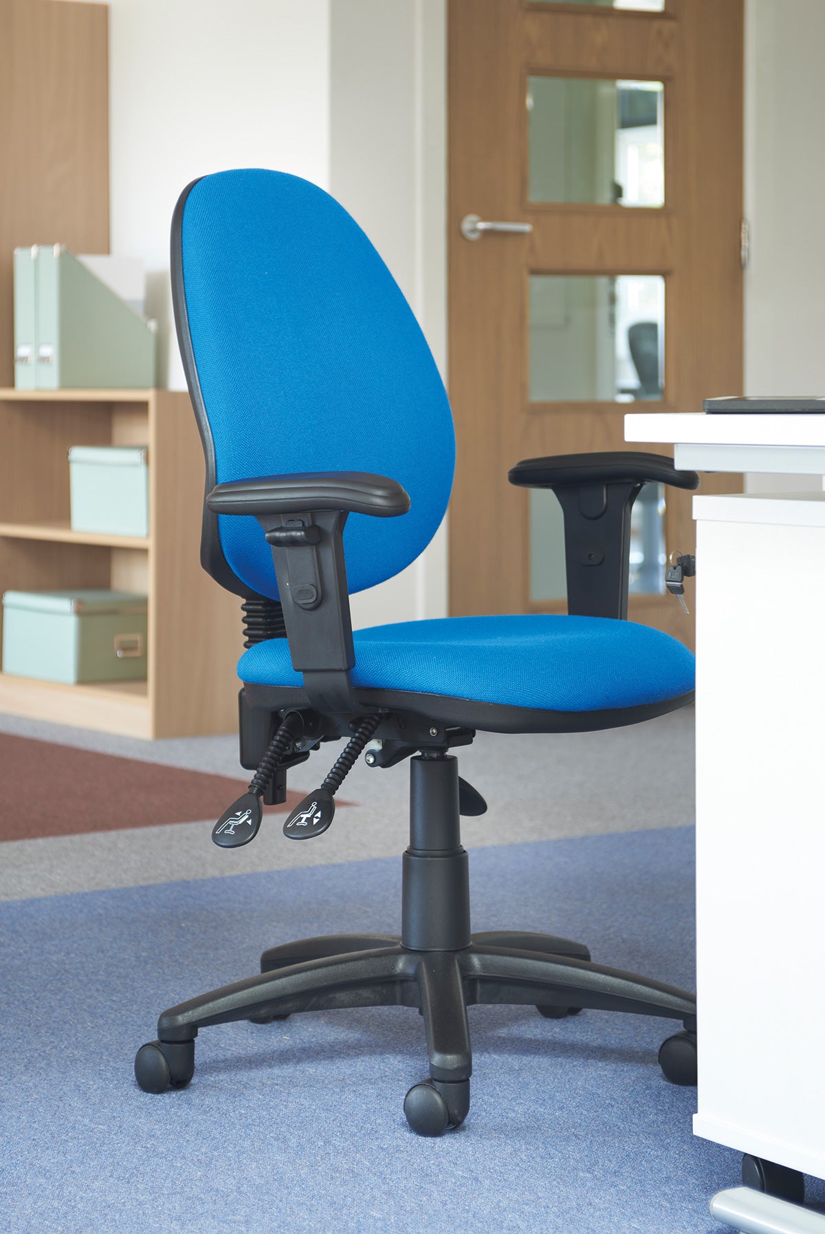 Jota High fabric back asynchro operator chair