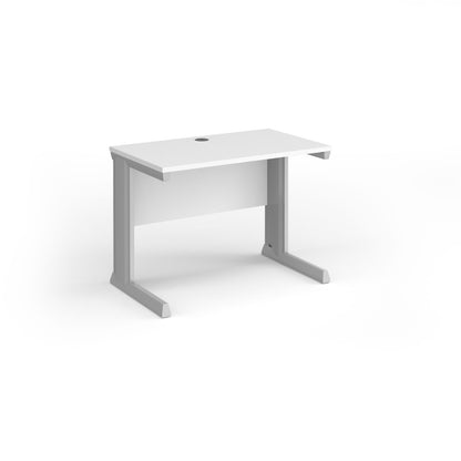Vivo straight desk 600mm deep - VEX10-S-WH