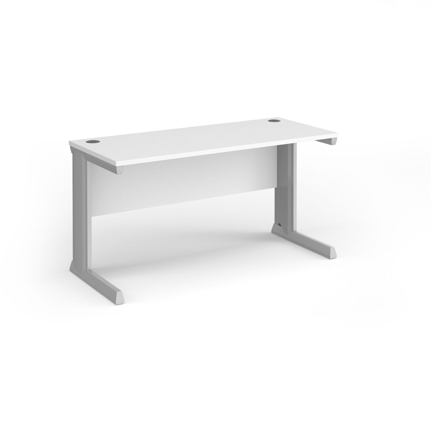 Vivo straight desk 600mm deep - VEX14-S-WH