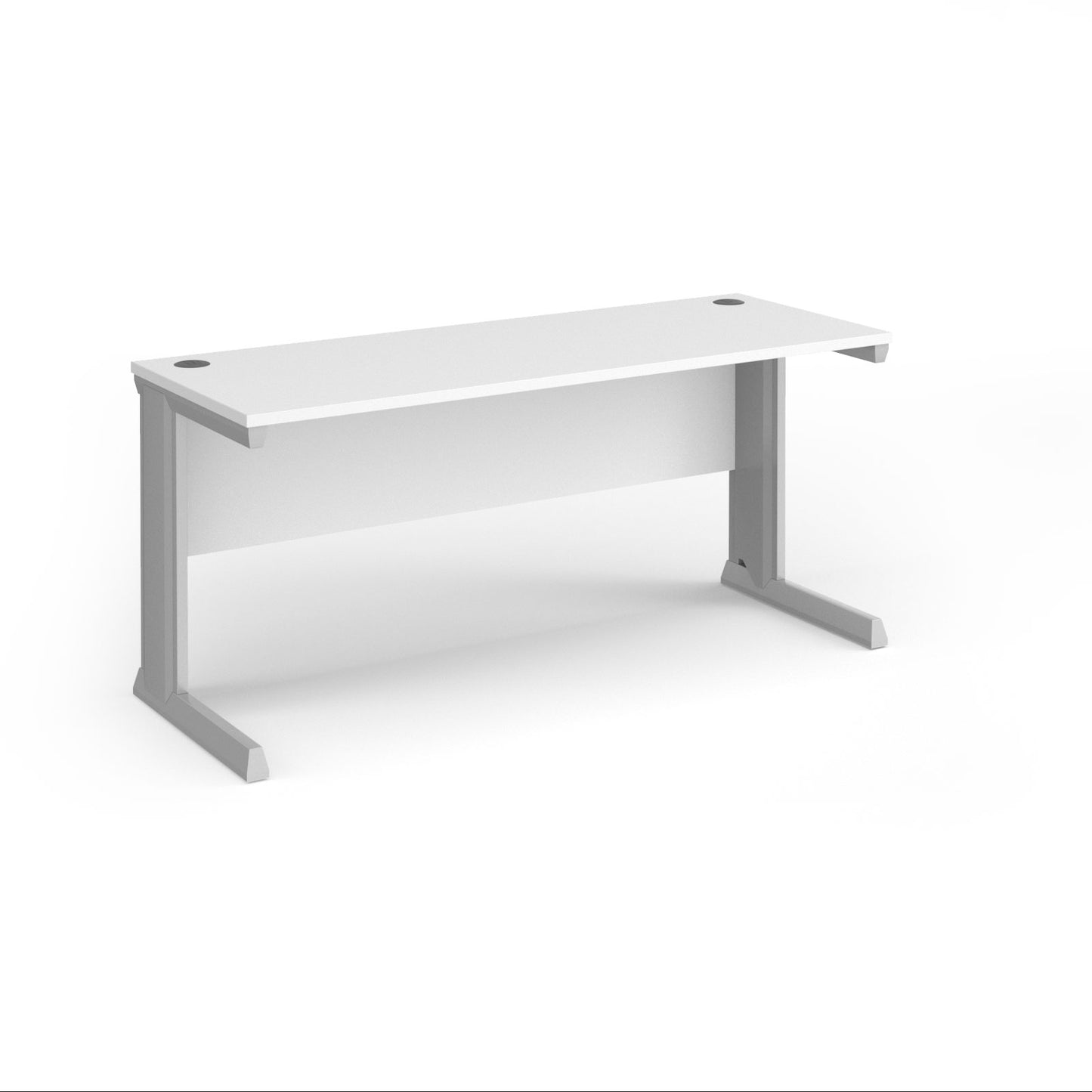 Vivo straight desk 600mm deep - VEX16-S-WH