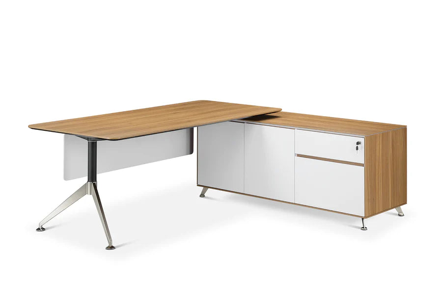 Wooden L-shaped office desk with glass panels on a white background
walnut-manager-desk-with-storage.jpg