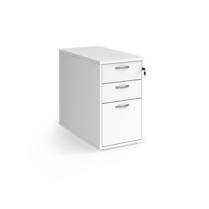 Desk High 3 Drawer Pedestal | 600mm & 800mm Depth | Silver Handles & Flyover Extension
