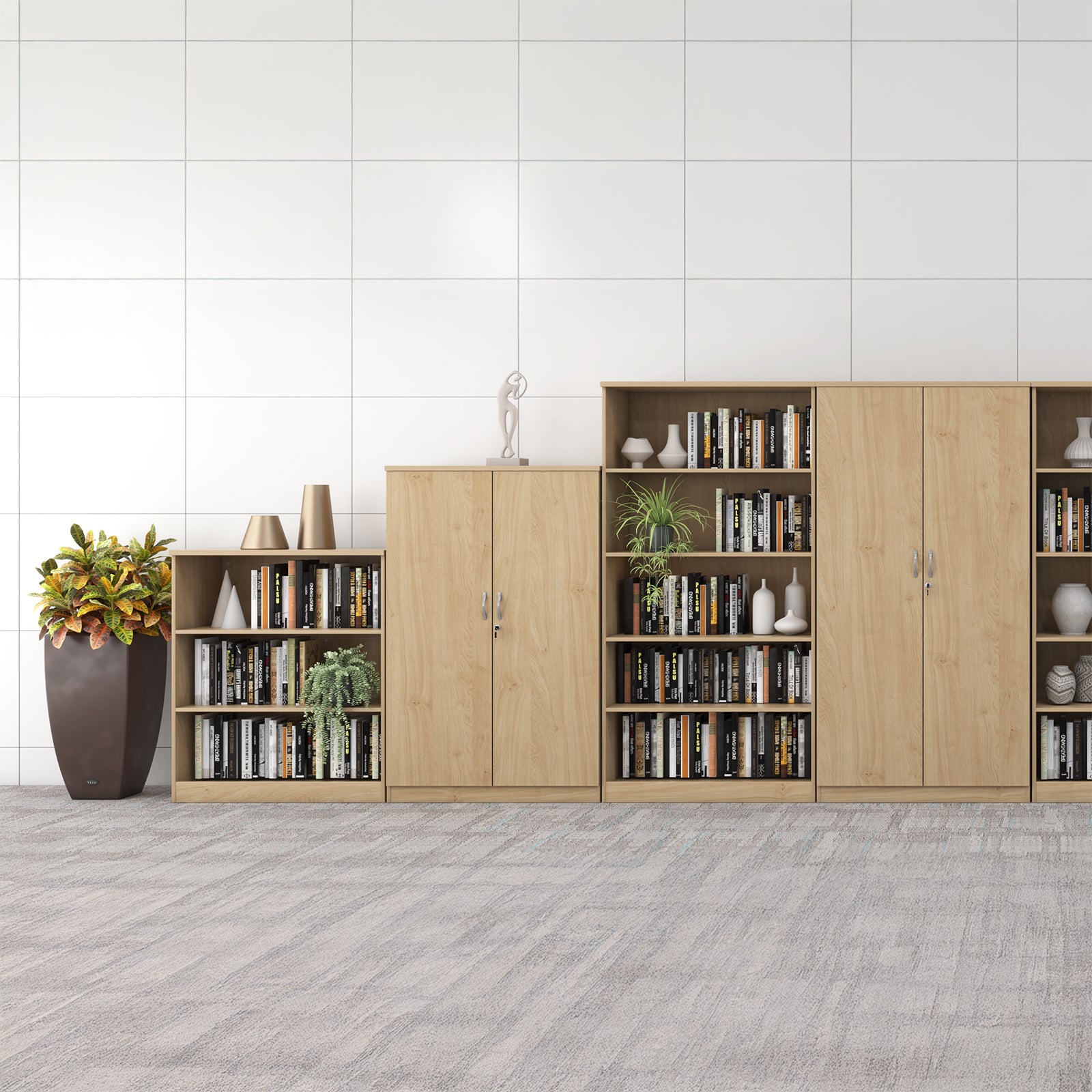 Deluxe bookcase with shelves