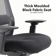 Yasmin mesh back operator chair with fabric seat and mesh back