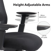 Yasmin mesh back operator chair with fabric seat and mesh back