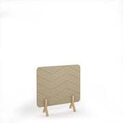 Zigzag Accoustic Floor Standing Screen Wooden Legs