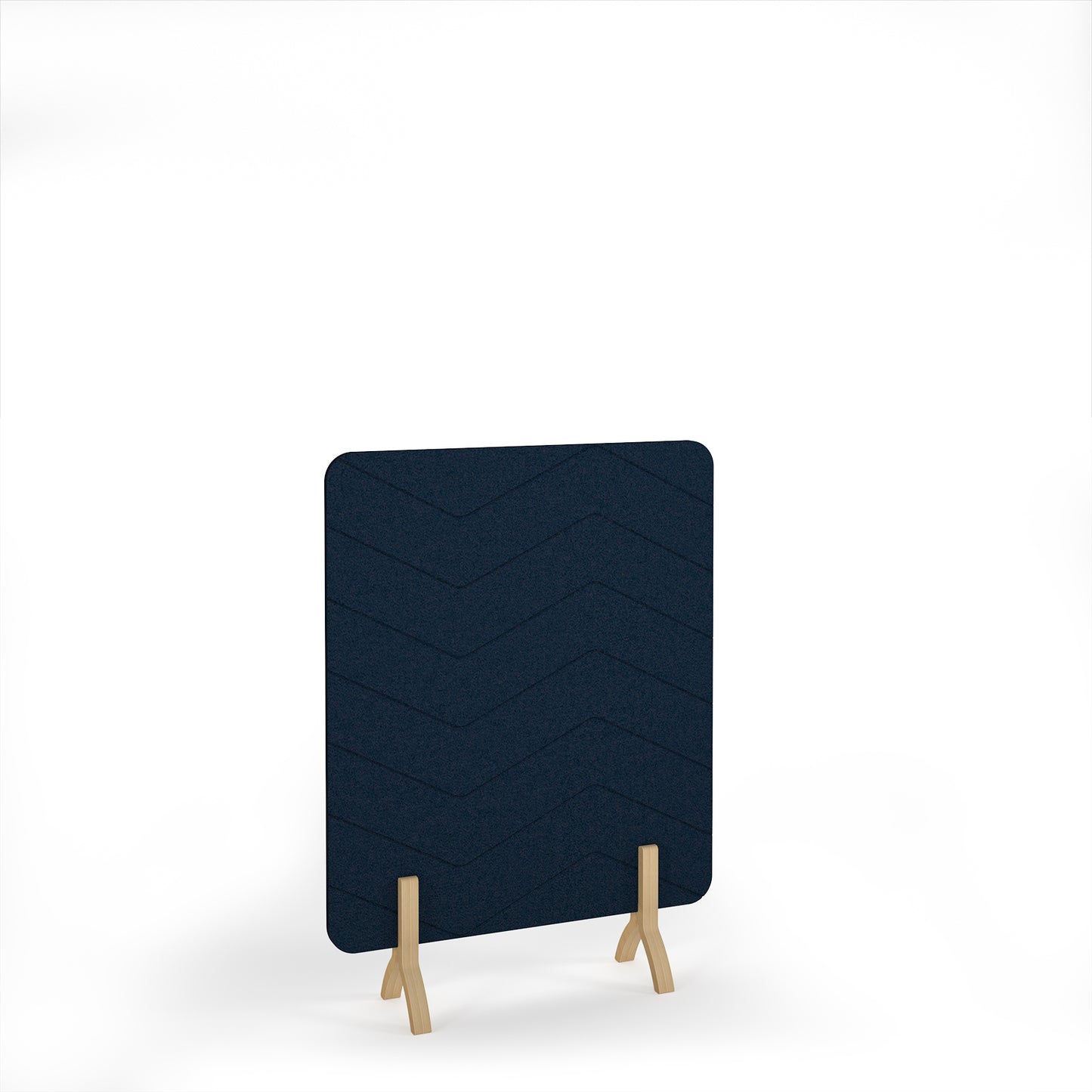 Zigzag Accoustic Floor Standing Screen Wooden Legs - ZFSC1600-WF-BD